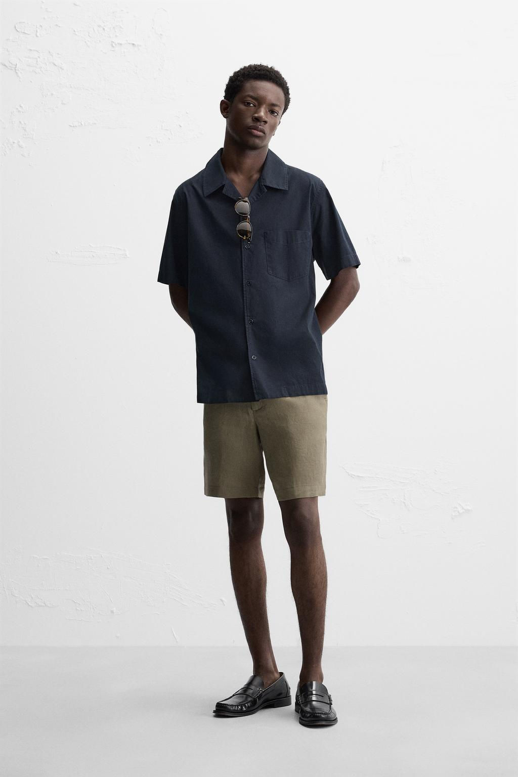 100% LINEN BERMUDA SHORTS - Zara фото 28