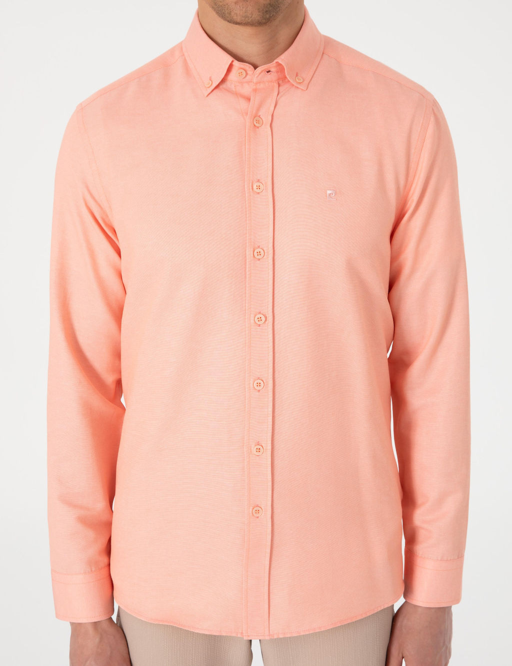 Mercan Oxford Slim Fit Kolay _t_lenebilir G_mlek - Pierre cardin фото 6