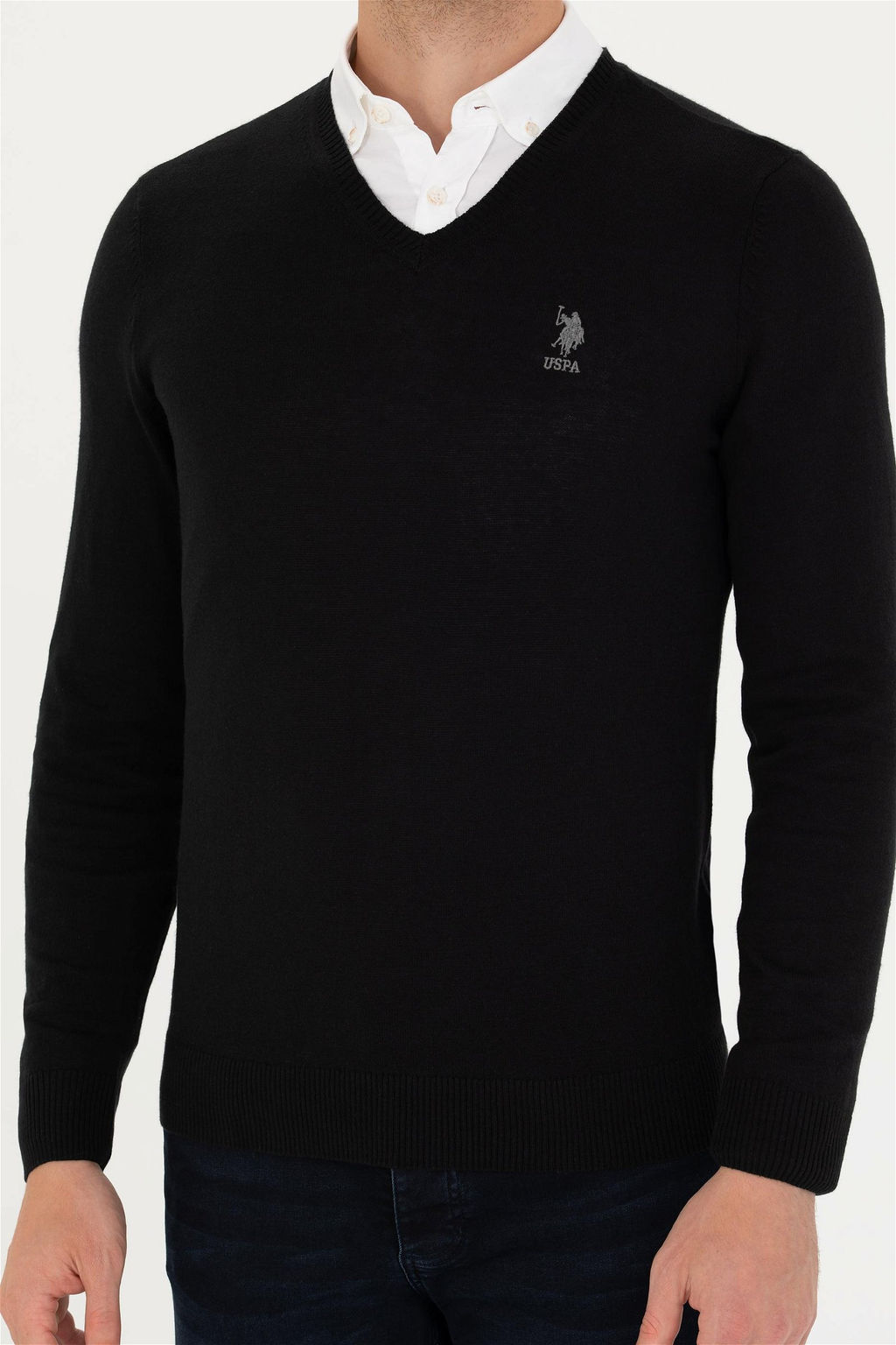 Мужской черный базовый свитер Неожиданная скидка в корзине - U.s. polo assn фото 6