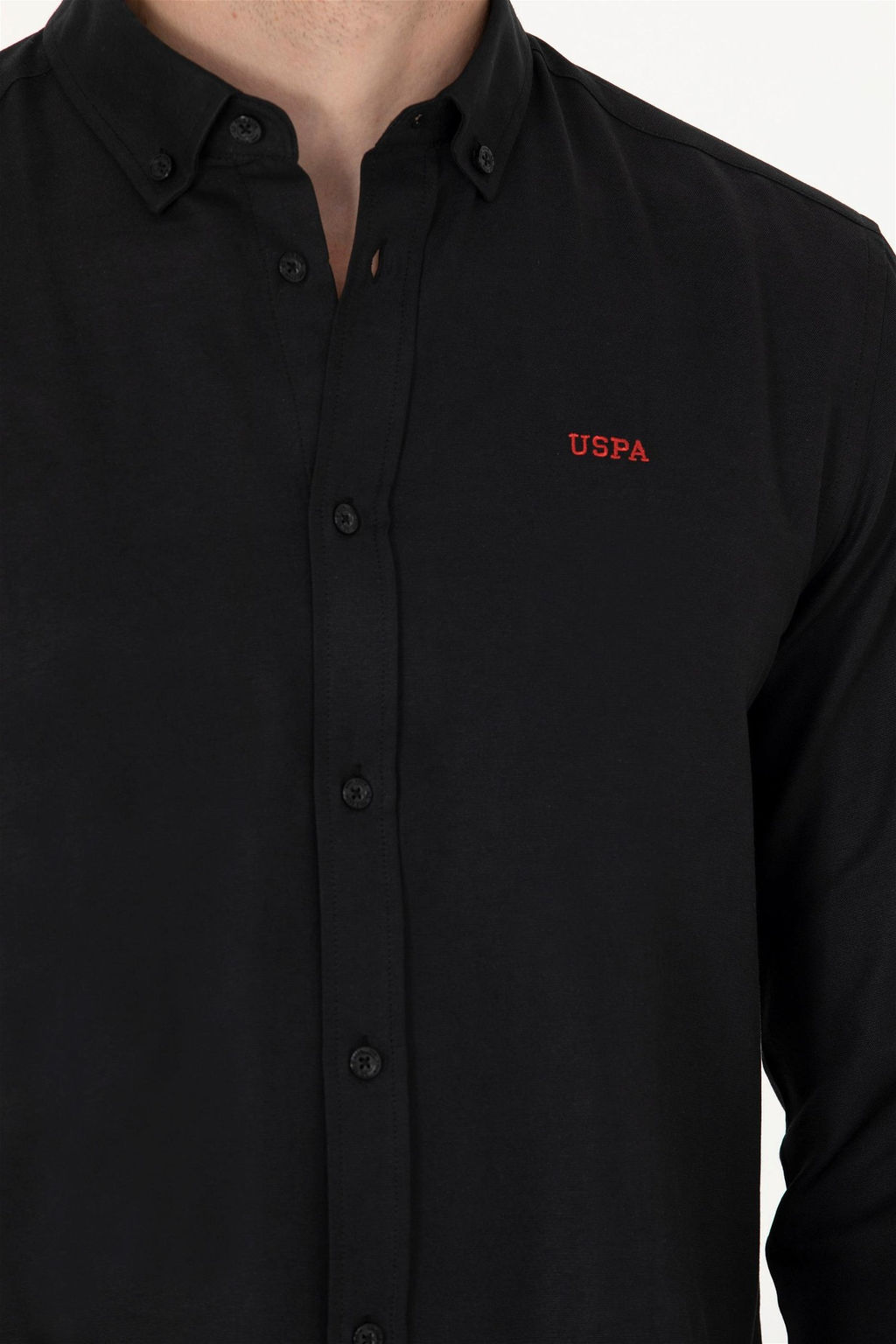 U. S. Polo Assn Мужская черная базовая рубашка с длинным рукавом - U.s. polo assn фото 14