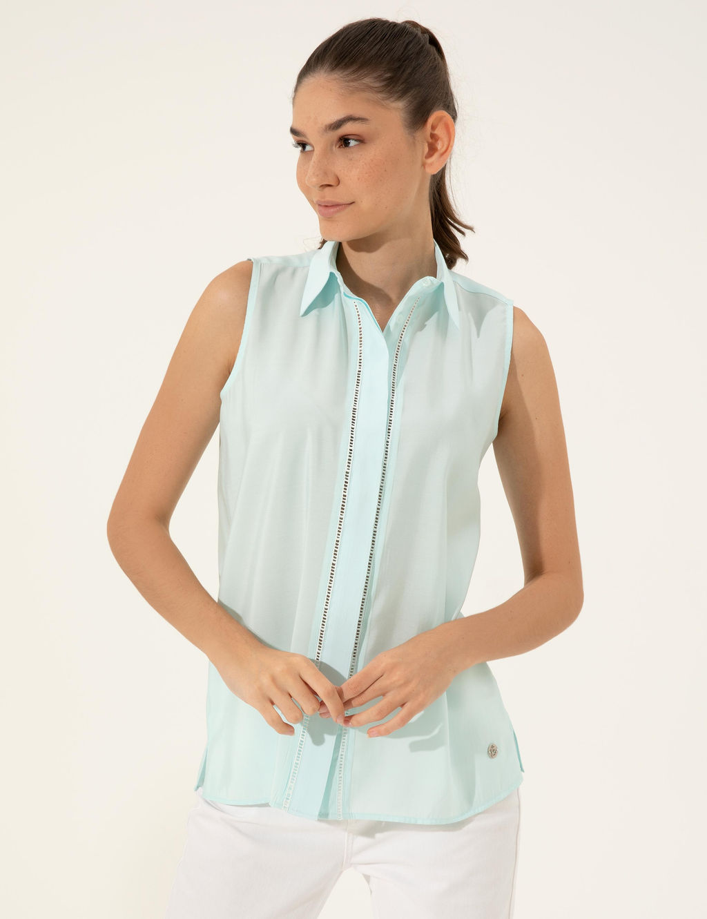 Mavi Regular Fit Kolsuz Bluz - Pierre cardin фото 4