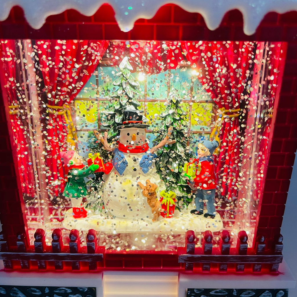 Новогодний декор стекло - Новогодний дом 20 см (арт. 9181-4) в ассортименте - Ип лебедев о.ю фото 4