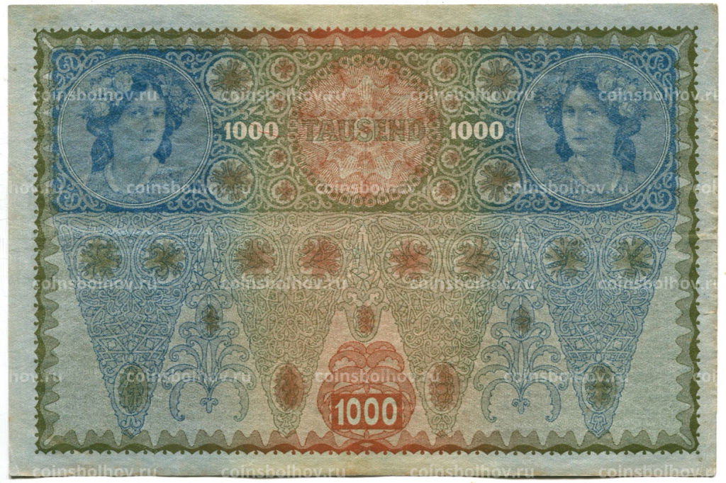 1000 крон 1902 года Австрия  надпечатка