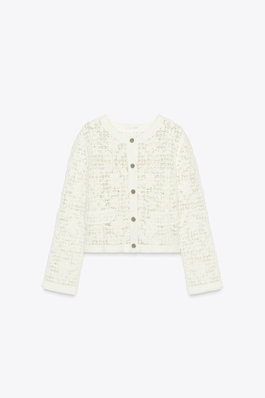 CROCHET JACKET WITH BUTTONS - Zara фото 7