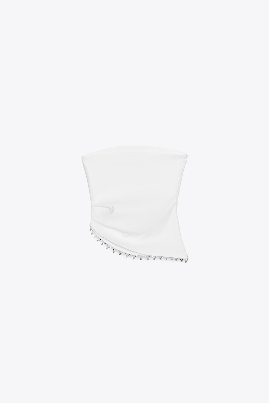 JEWEL STRAPLESS TOP - Zara фото 8