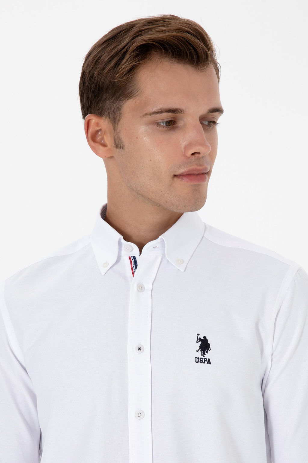 Erkek Beyaz Uzun Kollu G_mlek Sepette S_rpriz _ndirim - U.s. polo assn фото 2