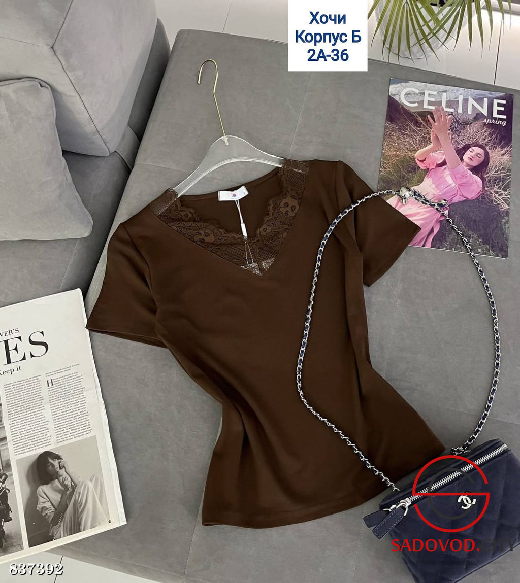 Футболка женская с гипюром - Bruno фото 3