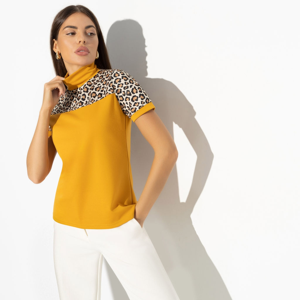 Водолазка комбинированная, С тобой вдвоём (chik) - Charutti фото 2