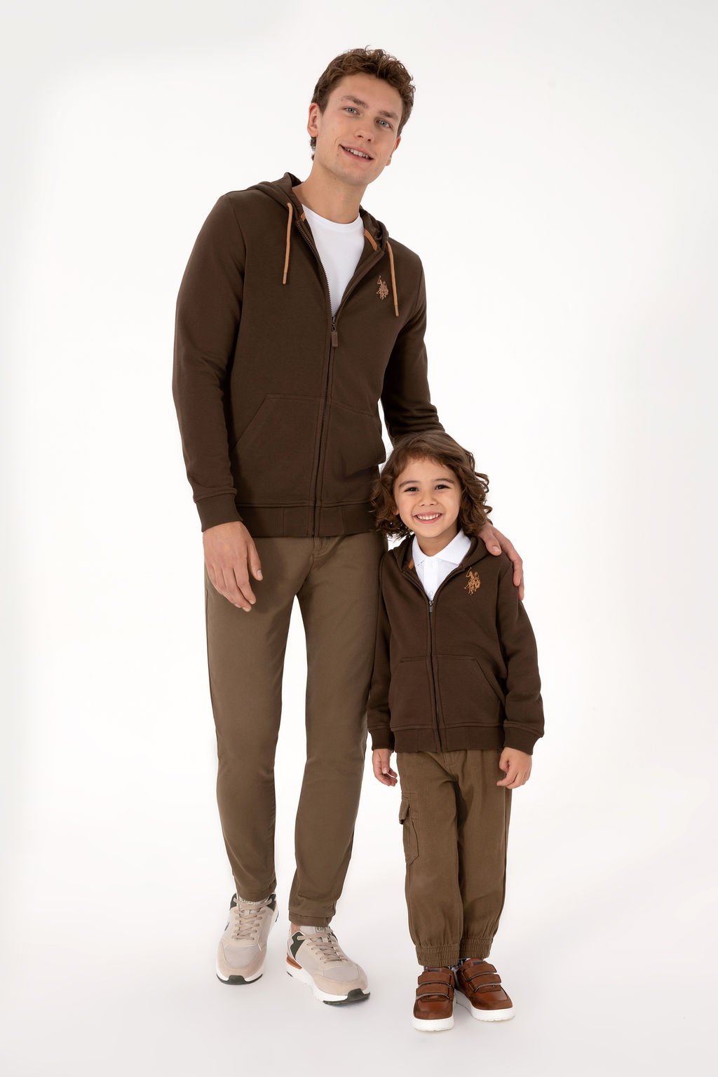 Erkek Гocuk Kahverengi FermuarlД KapГЕonlu Sweatshirt - U.s. polo assn фото 4