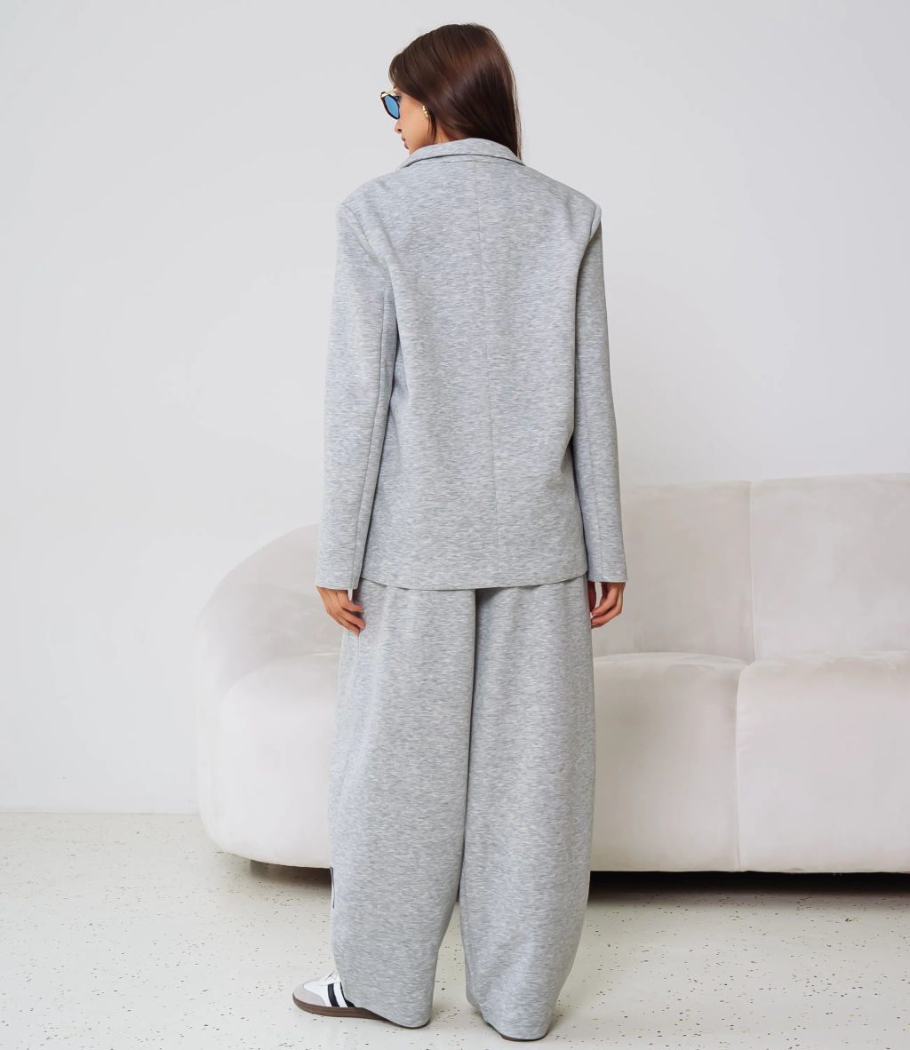 Костюм #КТ1790, серый меланж