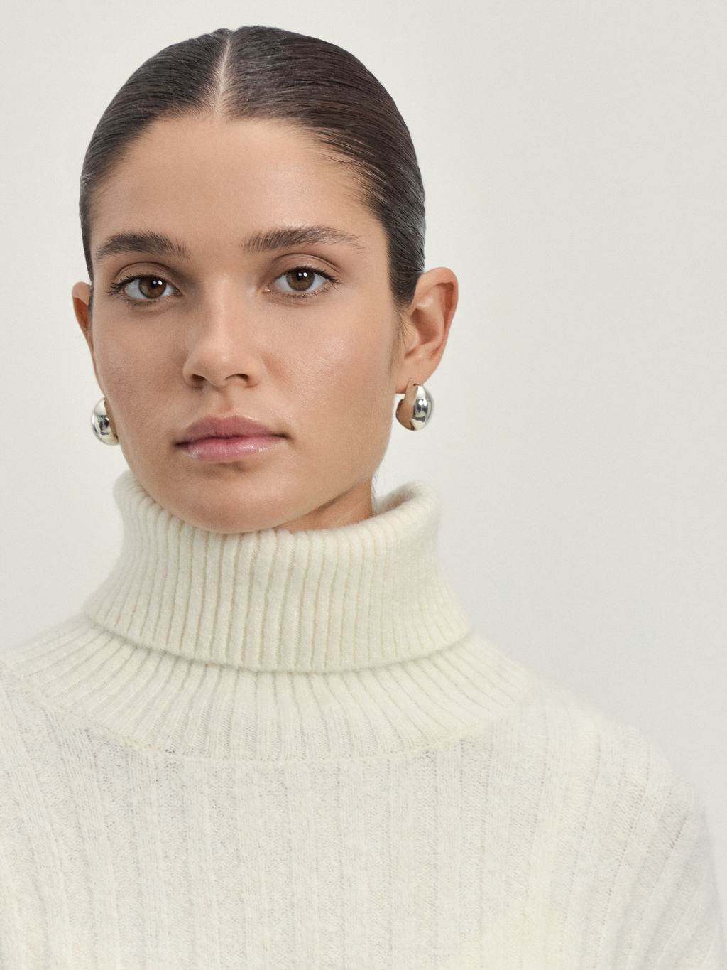 Джемпер фактурной вязки с воротником / Zarina  фото 6