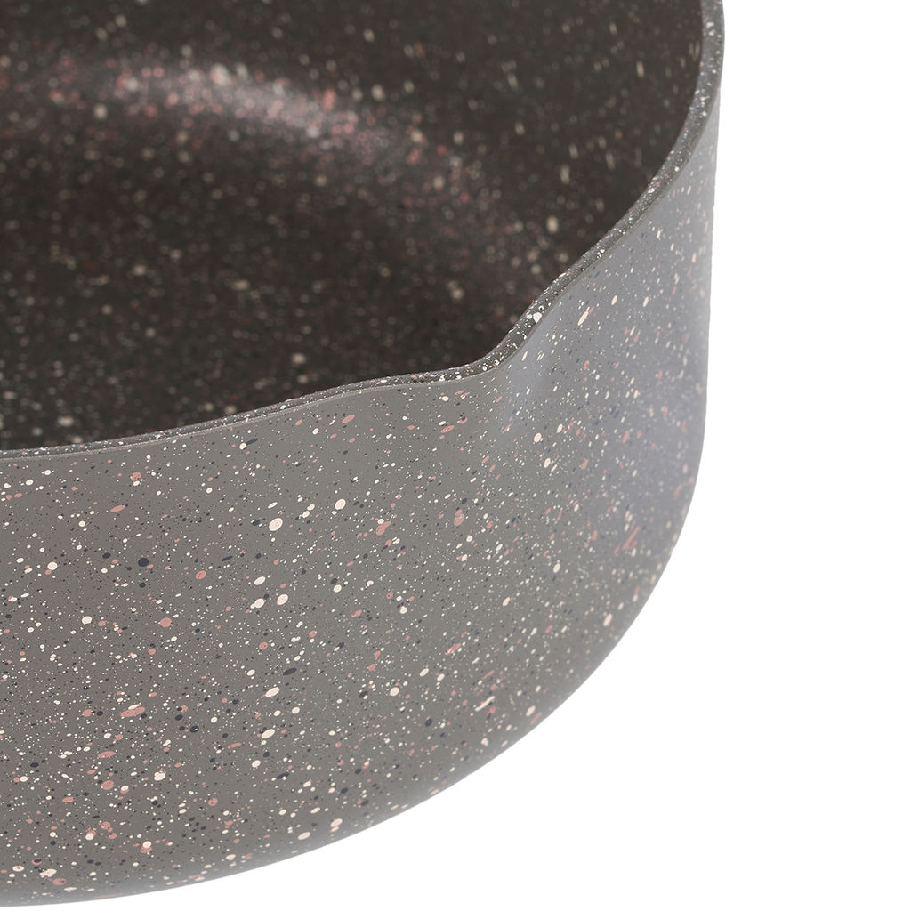 51450 WERNER Кастрюля ORGANIC STONE STYLE 20x10,0 см/2,8 л с индукционным дном, с двухслойным антипригарным покрытием Pfluon, бакелитовая ручка с покрытием Soft Touch. Цвет: коричневый. Материал: прессованный алюминий. Толщина стенок и дна: 2,6 мм.  фото 7