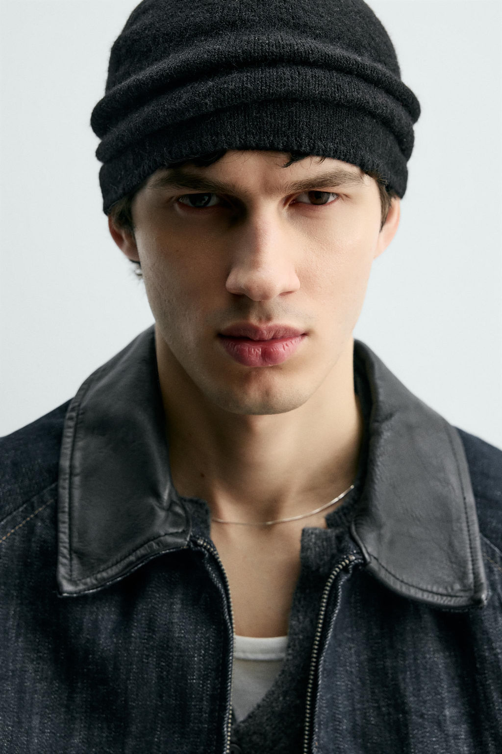 DENIM JACKET WITH CONTRAST COLLAR - Zara фото 7