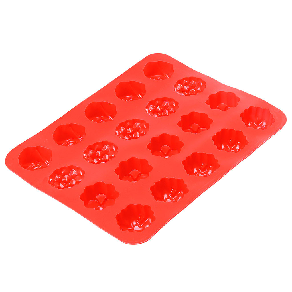 Форма силиконовая для выпекания Кекс - 20 штук 31,5х25,5см h2,8см, цвета микс (Китай) - Домашняя мода фото 4