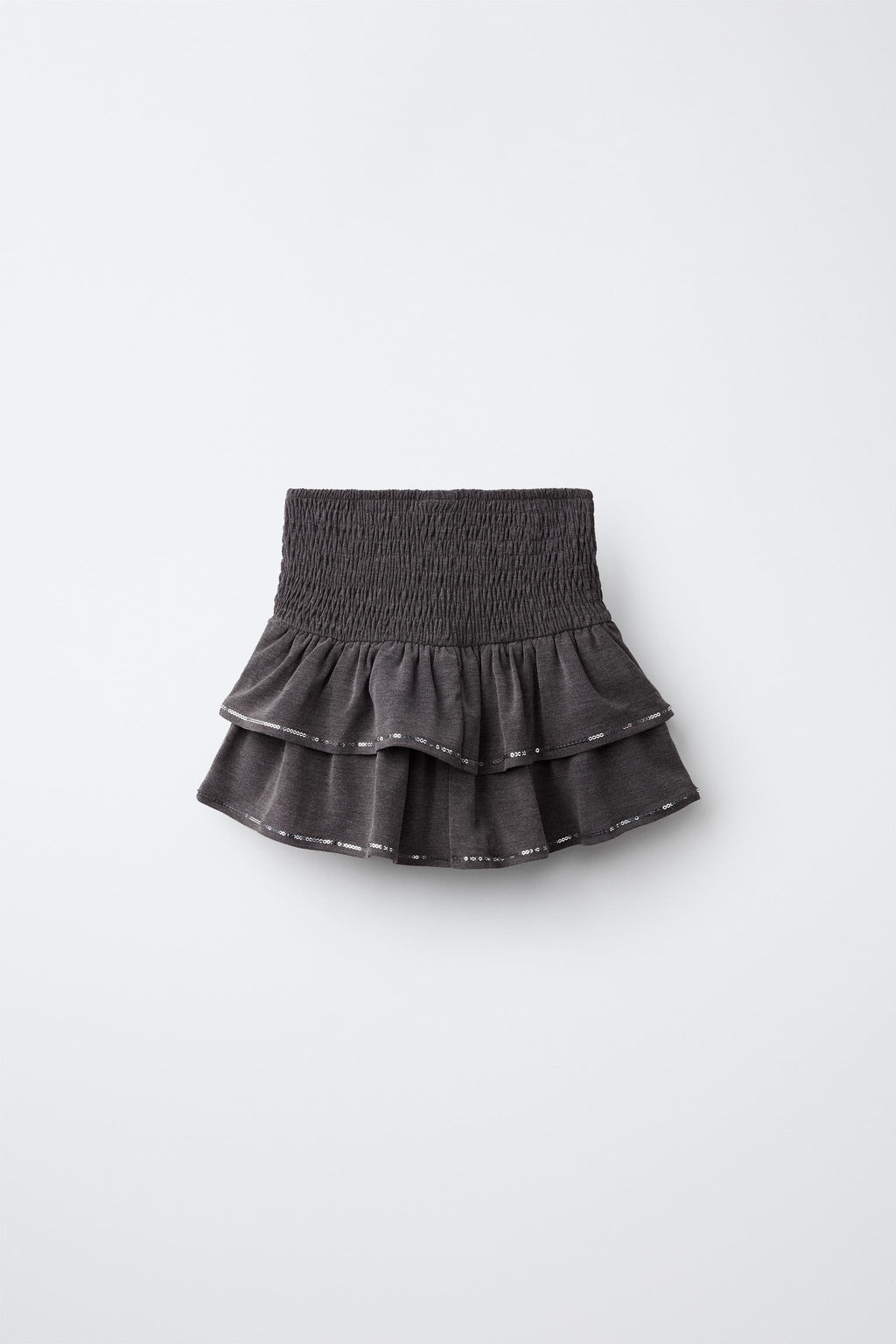 FALDA VOLANTES LENTEJUELAS / Gris antracita - Zara фото 2