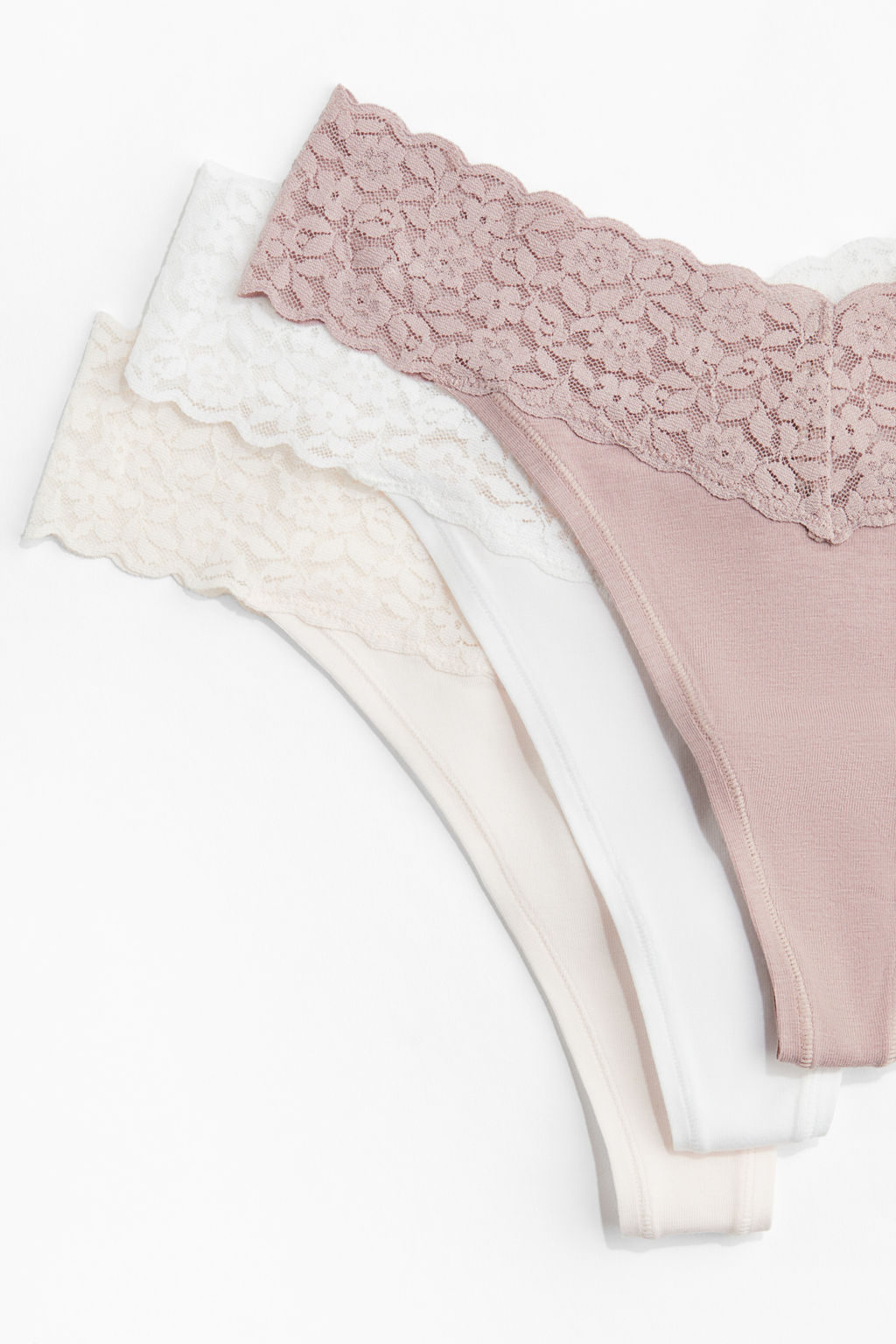 Pack 5 bragas thong de encaje - H&m фото 4