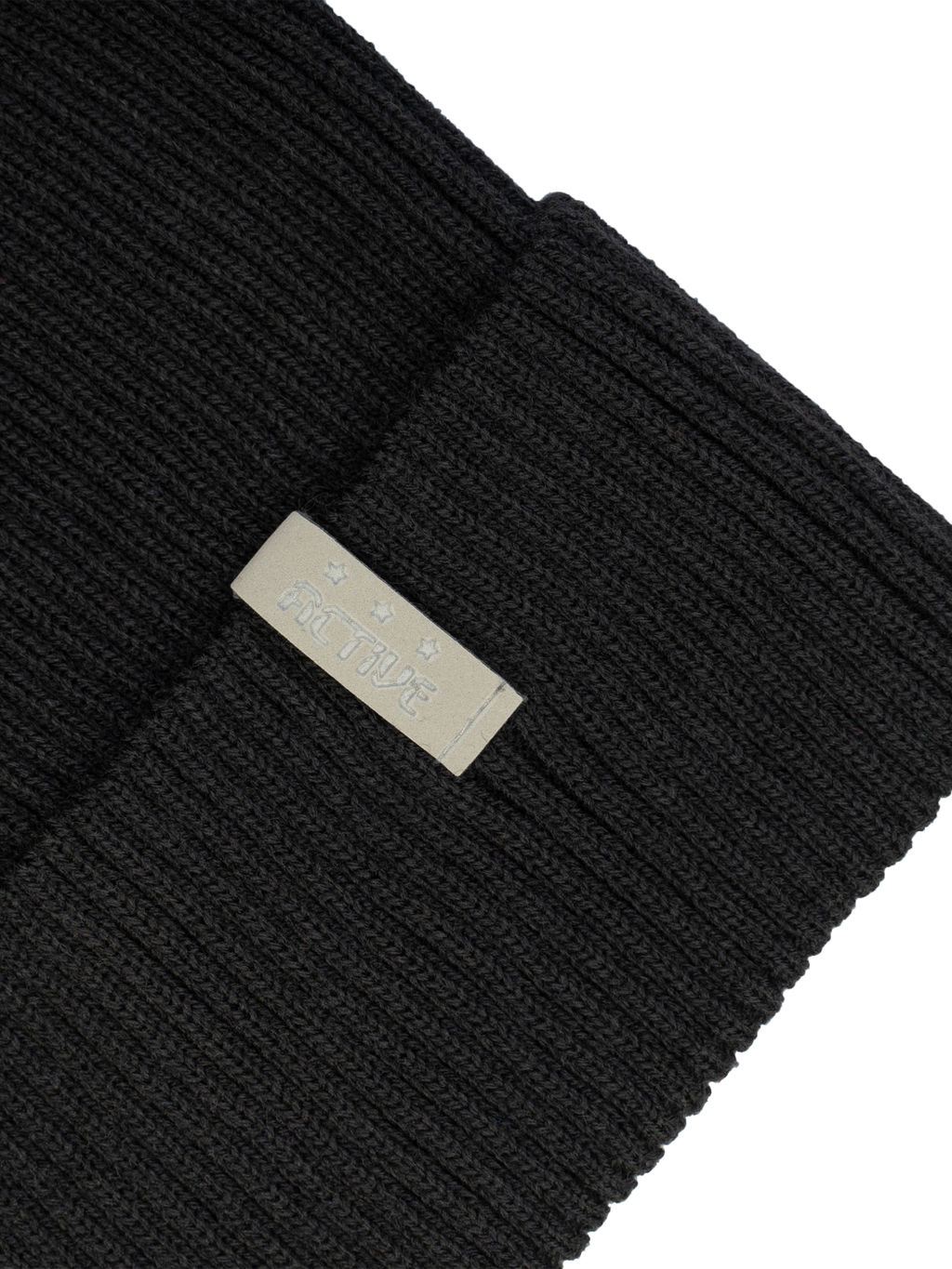 Шапка вязаная черная Ш-102/1 (58)