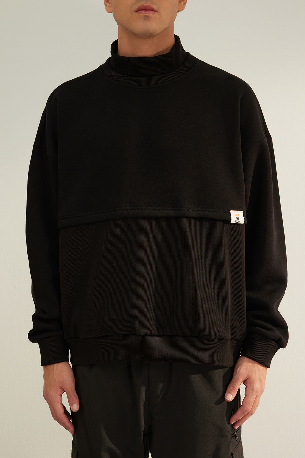 TRENDYOL MAN Limited Edition Tas Oversize/Genis Kesim Etiketli Ici Polar/S?cak Tutan Sweatshirt TMNAW24SW00228 - Trendyolmilla фото 17