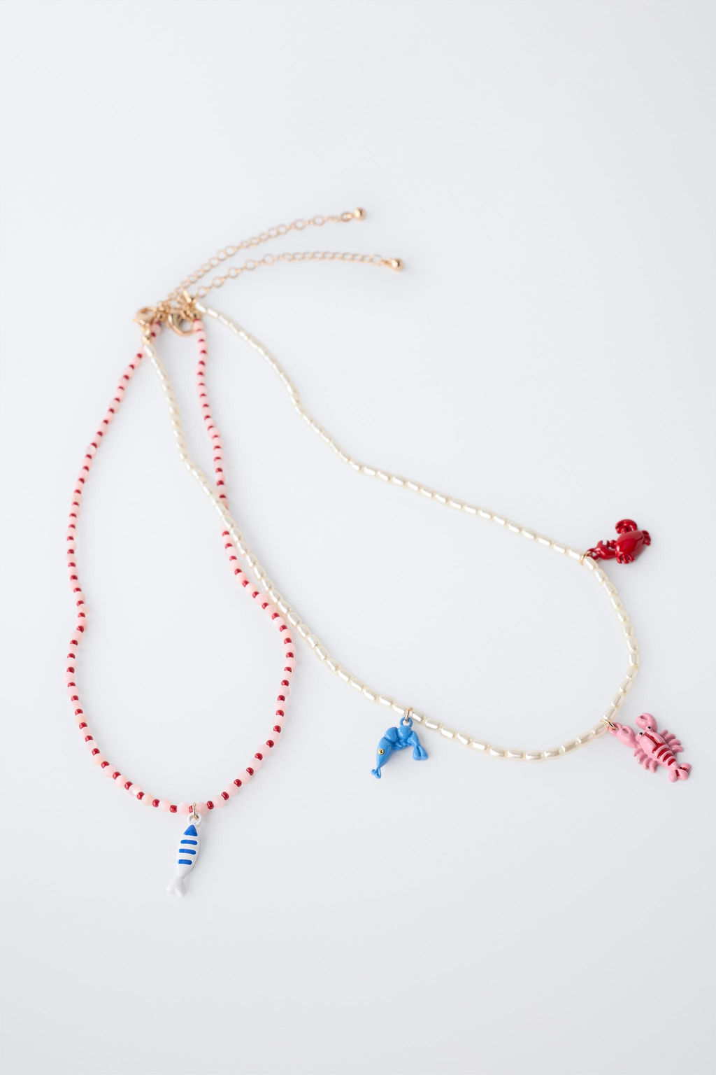 PACK DOS COLLARES PERLAS Y ABALORIOS MAR / Blanco - Zara фото 3