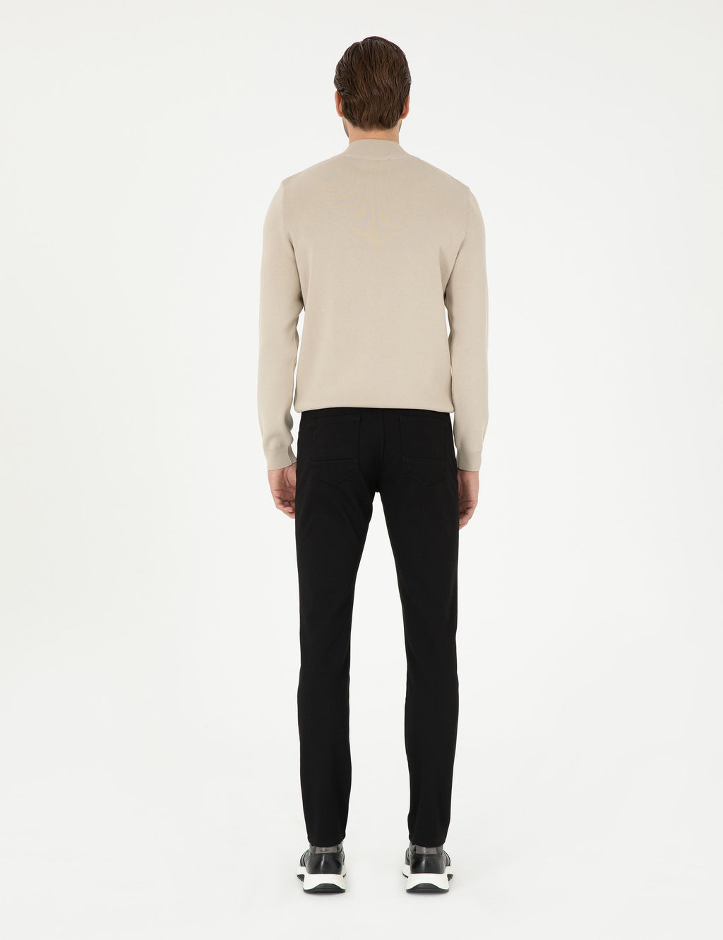 Siyah Slim Fit Kanvas Pantolon