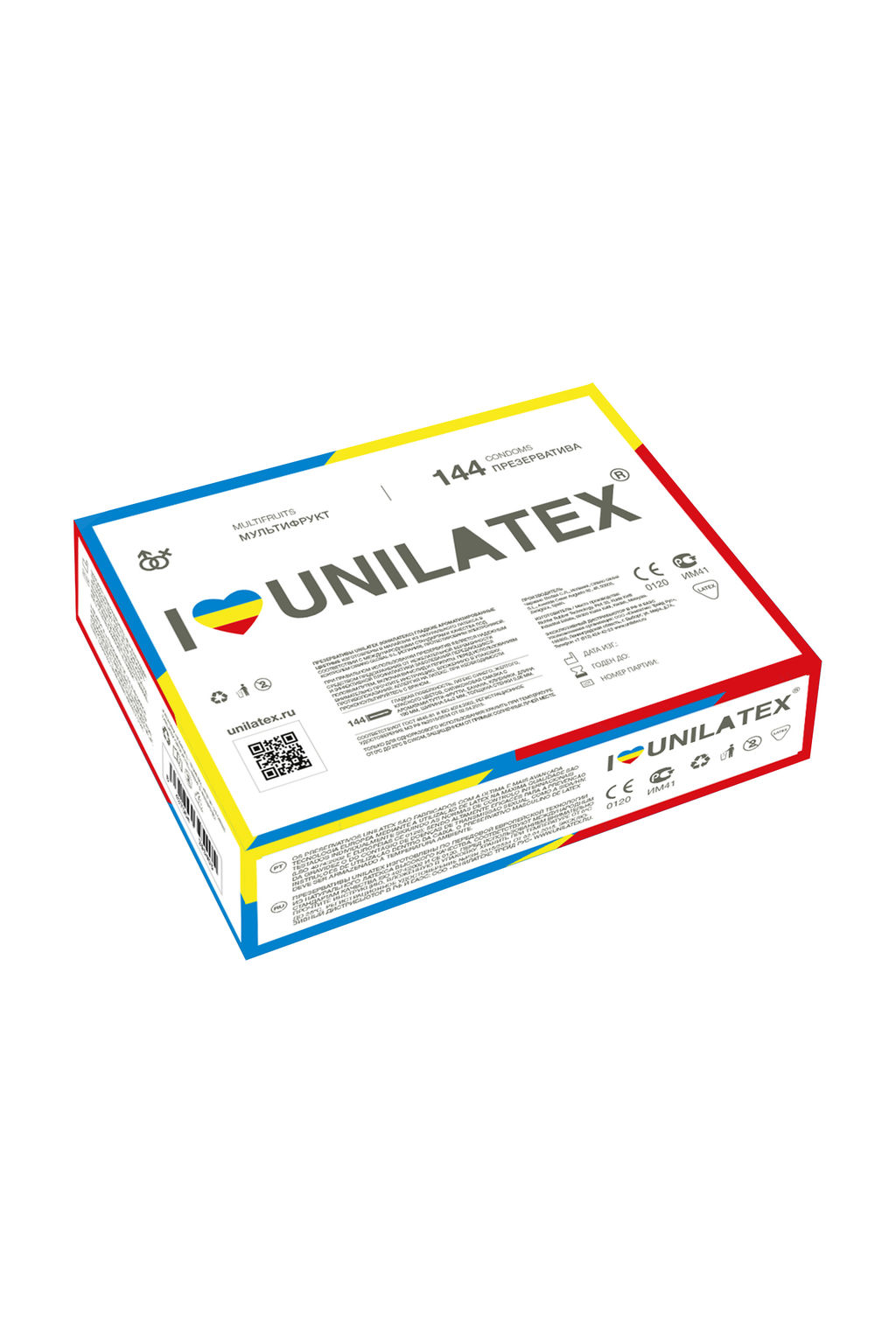 Презервативы Unilatex, multifrutis, 19 см, 5,4 см, 144 шт.