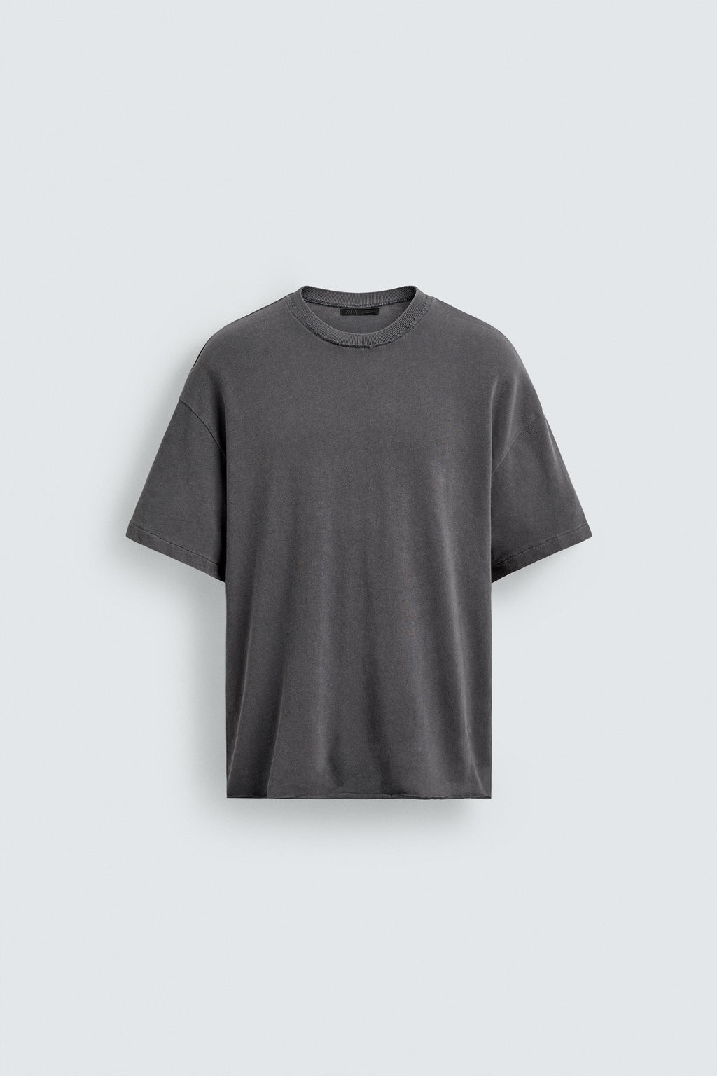 CAMISETA PUNTO ACABADOS IRREGULARES / Gris topo - Zara фото 7