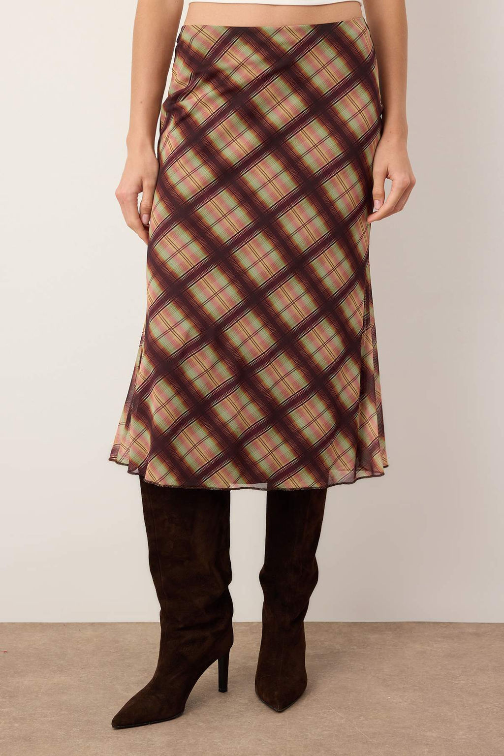 Teen Haki Cicek Bask?l? Bodycon Tul Esnek Orme Etek TWOAW26ET00036 - Trendyolmilla фото 14