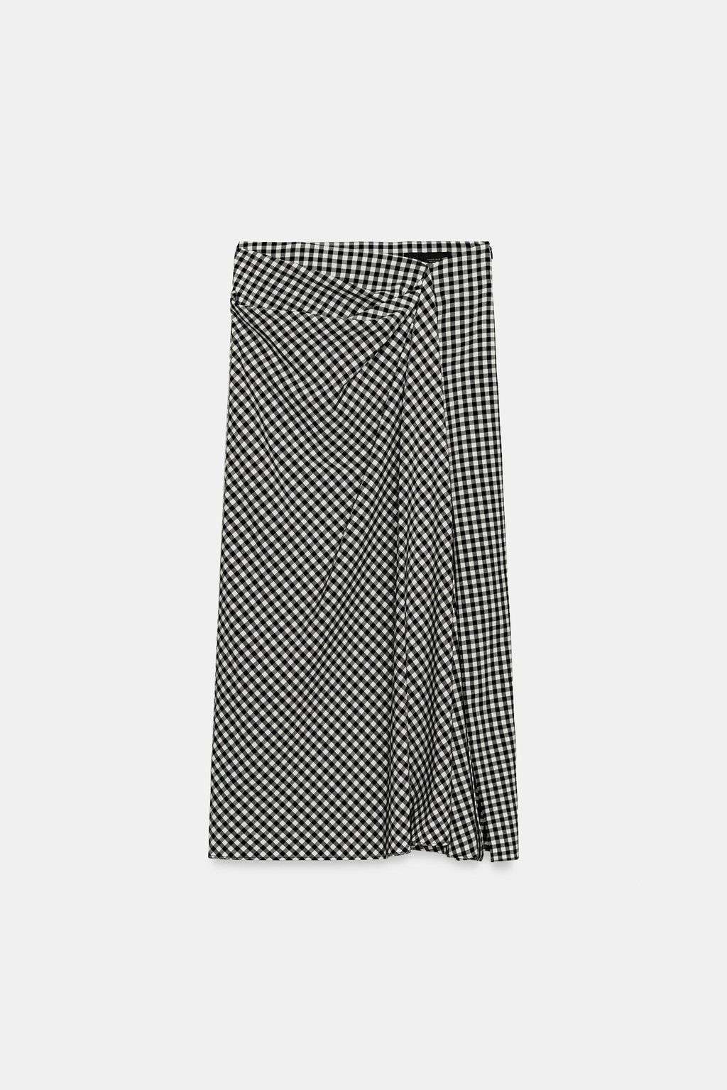 DRAPED GINGHAM SKIRT - Zara фото 5