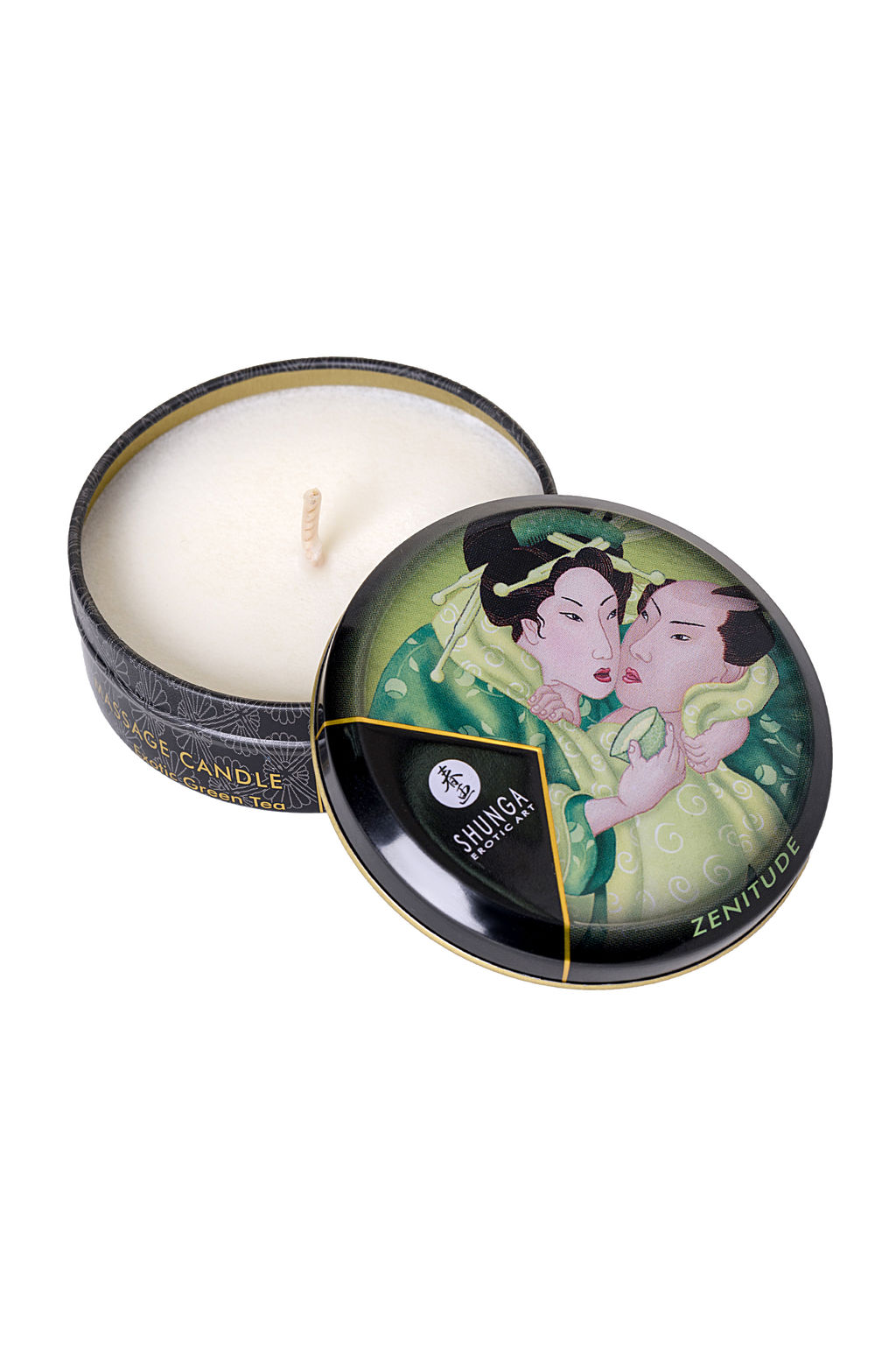 Массажное аромамасло в виде свечи Shunga Спокойствие. Зеленый чай(Zenitude.Exotic Green Tea), 30мл