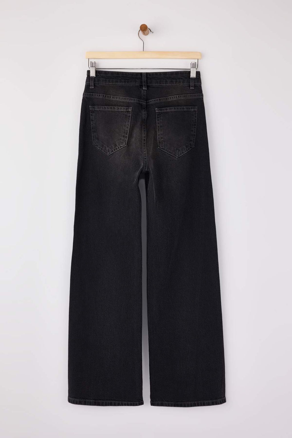 Siyah Yuksek Bel Comfort/Esnek Genis Paca Wide Leg Jeans TWOSS26JE00063