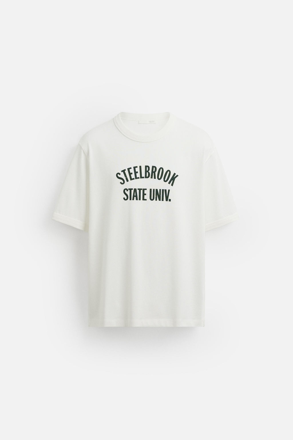 RIBBED SLOGAN T-SHIRT - Zara фото 7