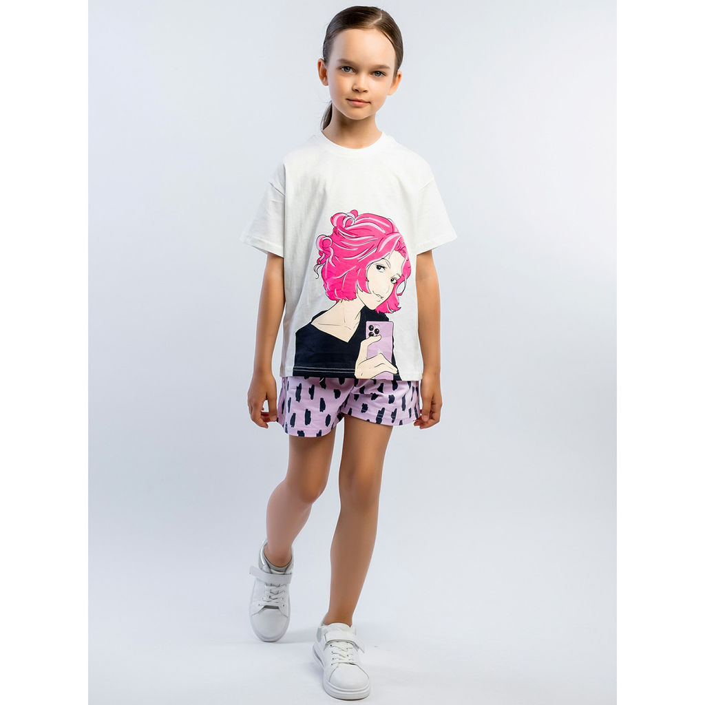 Комплект футболка кулирка, шорты футер 2х нитка петля 7010900101 - Youlala фото 7