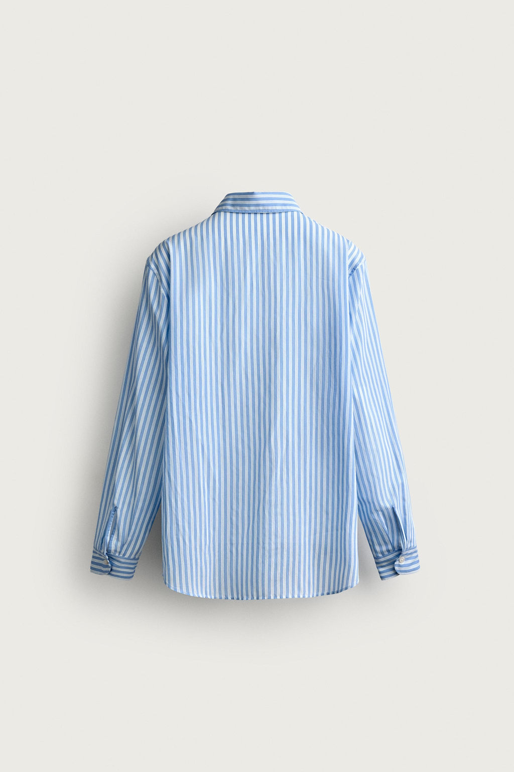 CAMISA FLUIDA RAYAS BOLSILLOS / Azul / Blanco - Zara фото 8