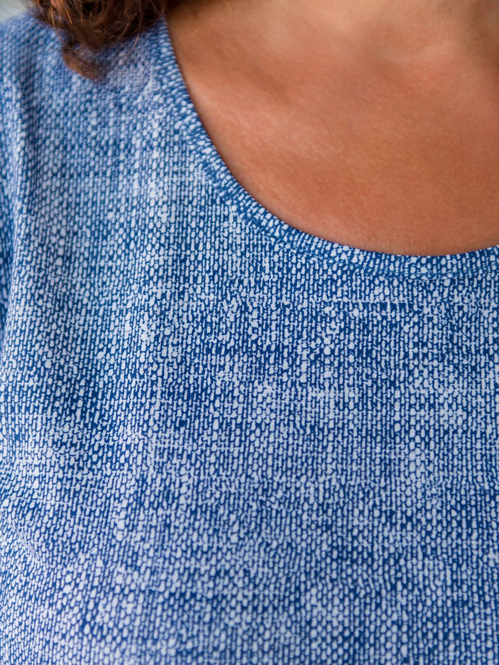 Туника женская из кулирки Льняная палитра-4 синий - Амадэль фото 5