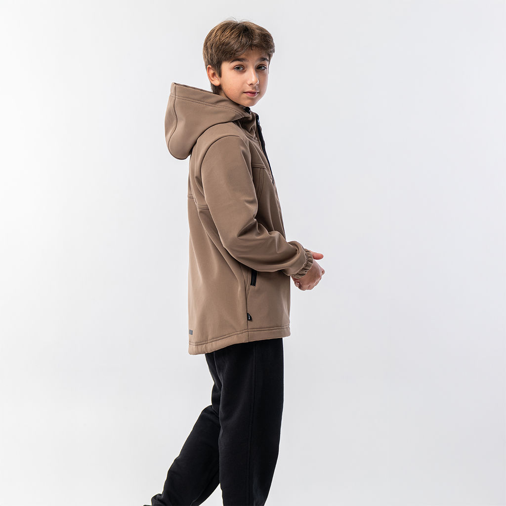 RODOS Куртка софтшелл для мальчика демисезон М-311д Тёмно-серый  фото 17