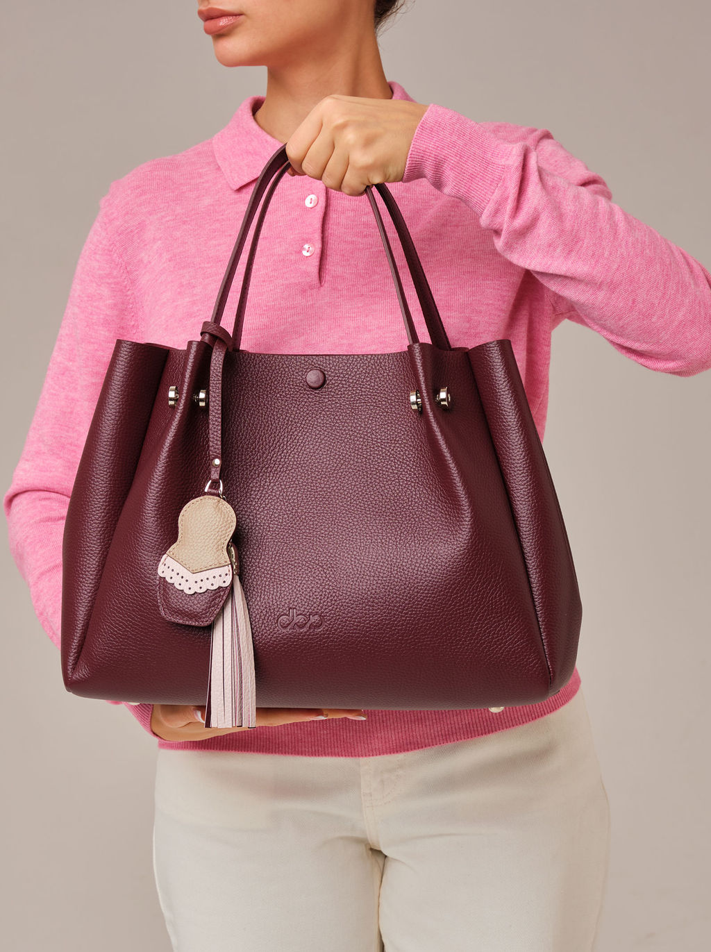 Кожаная сумка Vasilisa DBR 31210 зимняя вишня  фото 4