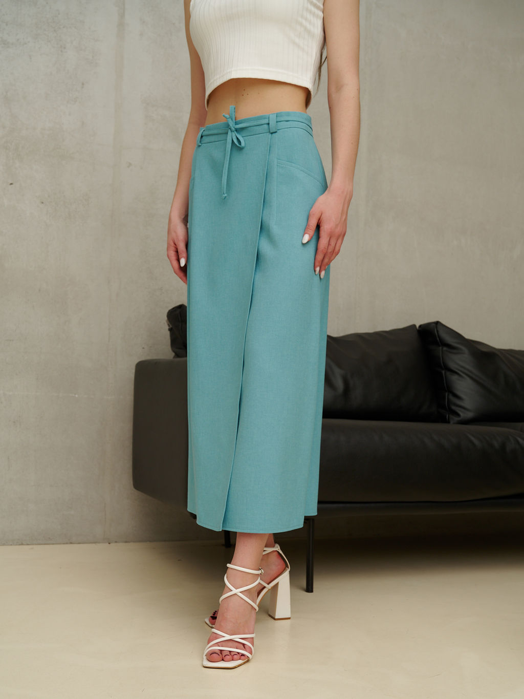 льняная юбка на запах - Трика фото 5