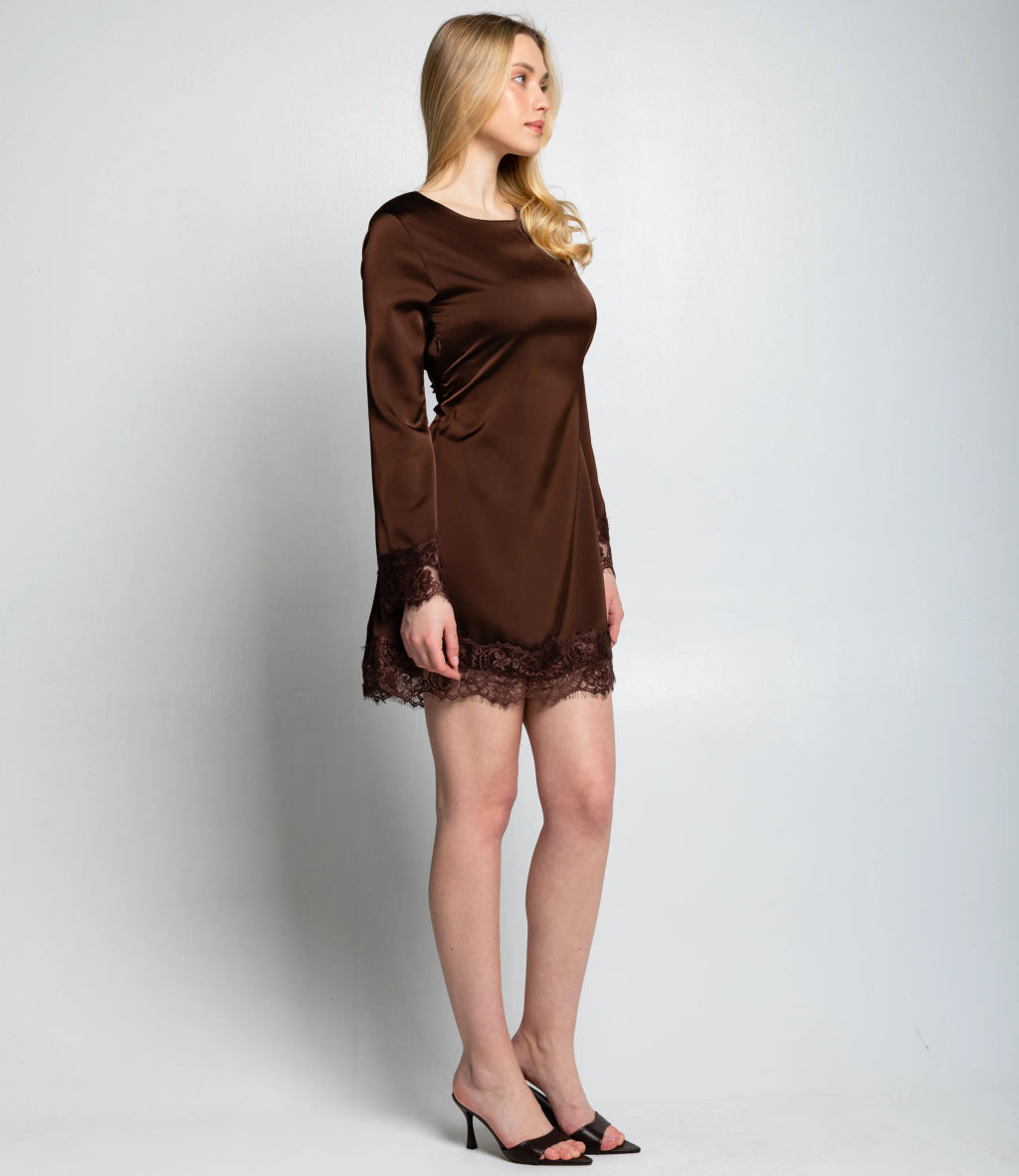 Платье #КТ982 (1), шоколадный - Dommod фото 3