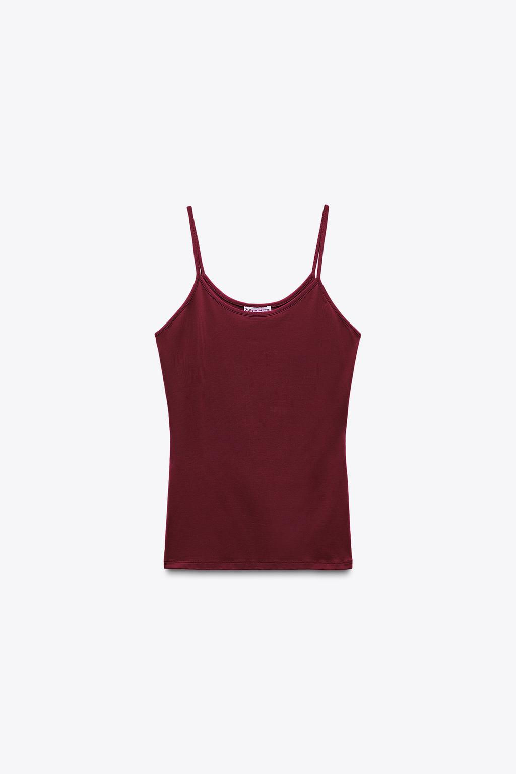 POLYAMIDE TOP WITH THIN STRAPS - Zara фото 19