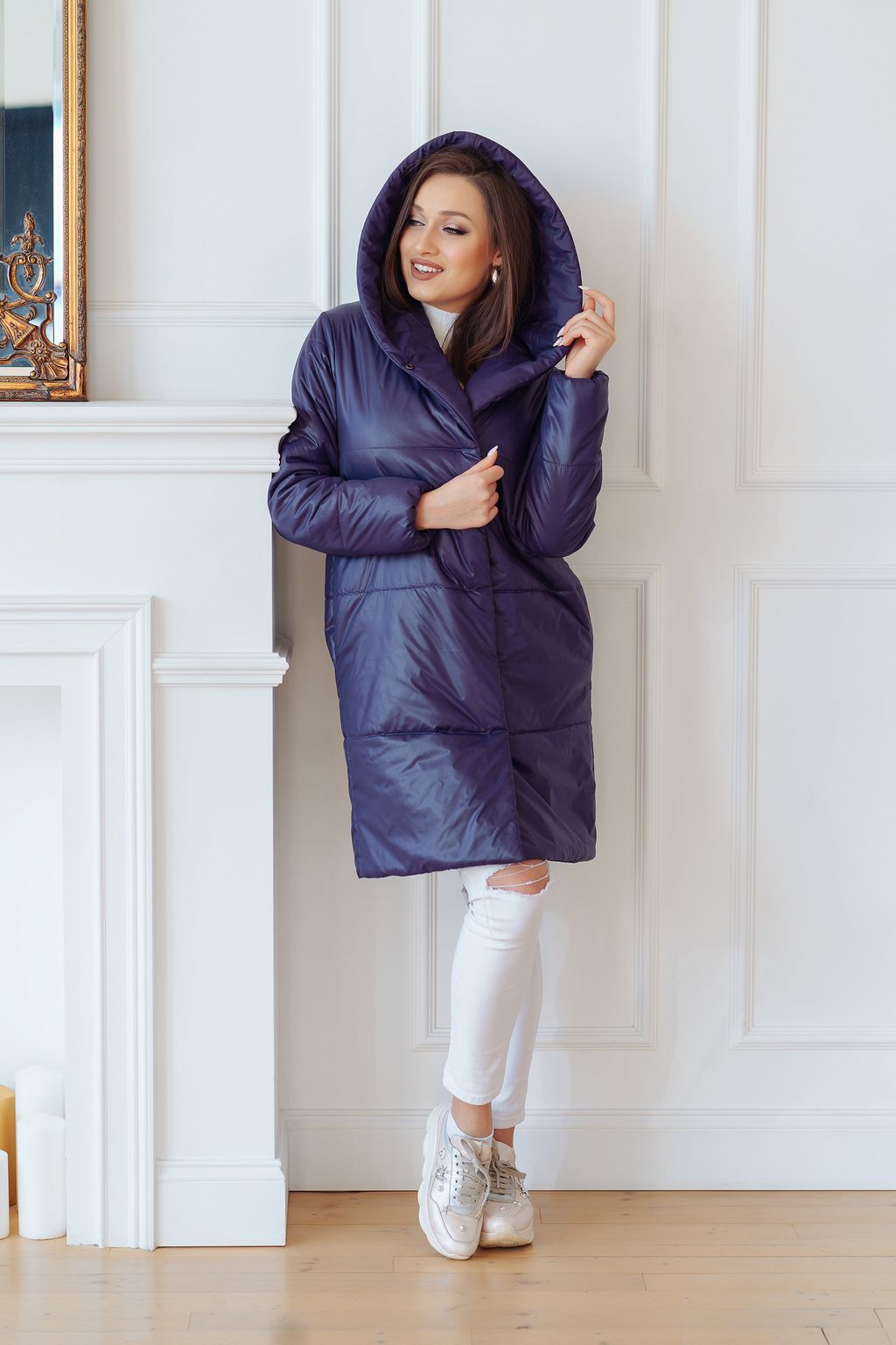 Пальто женское демисезонное 21910/б (фиолет) - Kankan фото 5