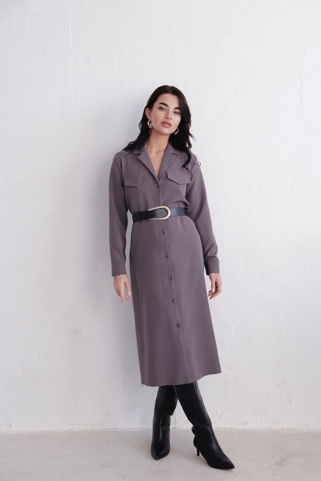 Платье-рубашка с английским воротником - Martichelli фото 41