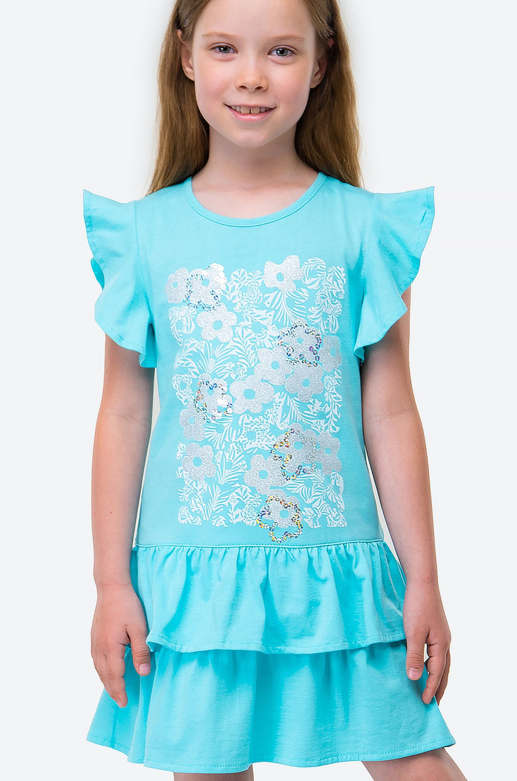 Летнее хлопковое платье для девочки Happy Fox  фото 16