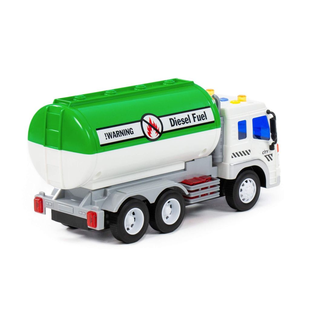 Сити, автомобиль с цистерной инерционный (со светом и звуком) (зелёный) (в коробке) - Полесье фото 10