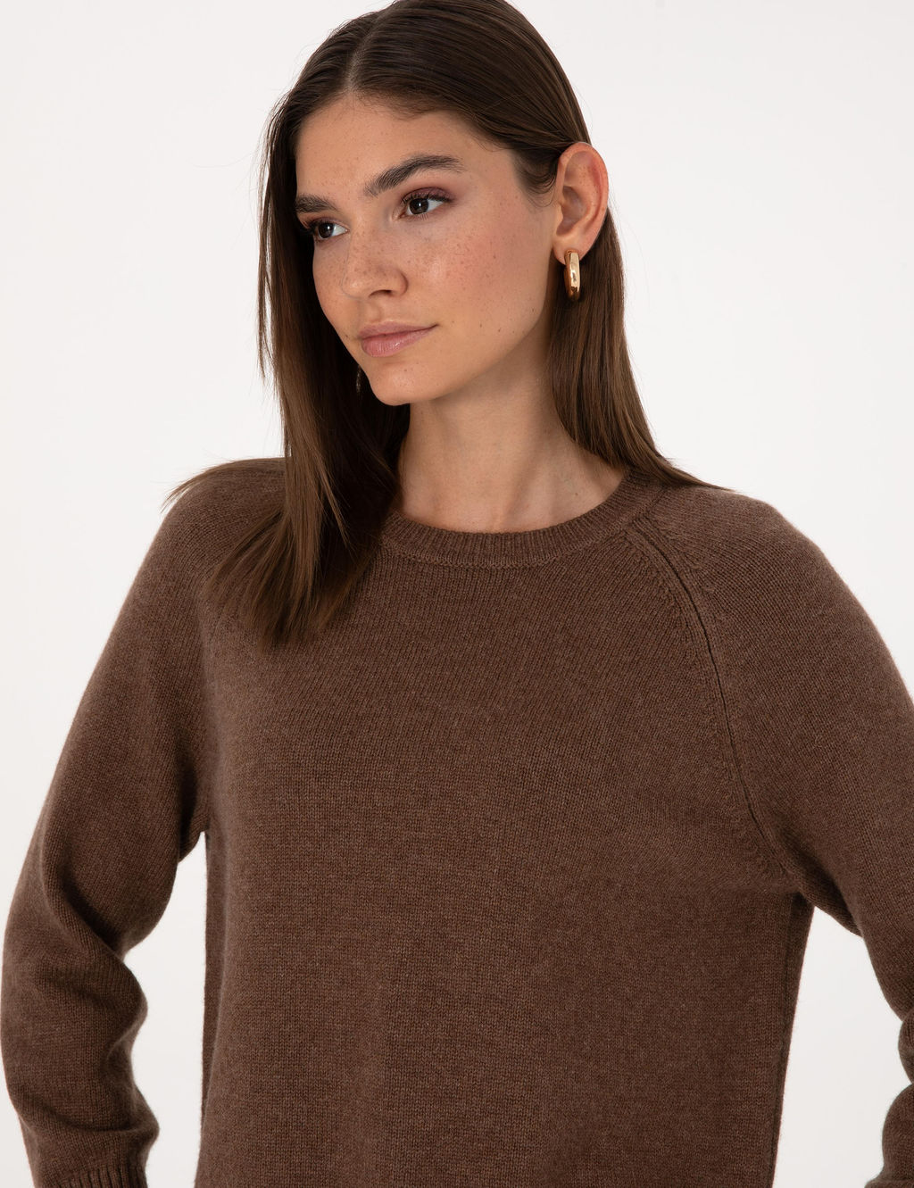 Kahverengi Comfort Fit Y_n Kar___ml_ Kazak - Pierre cardin фото 2