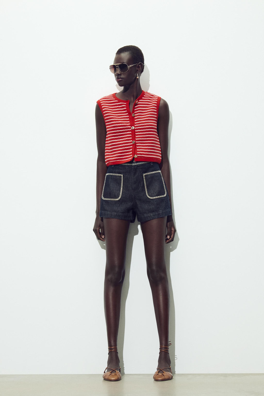 JACQUARD BUTTON WAISTCOAT TOP - Zara фото 20