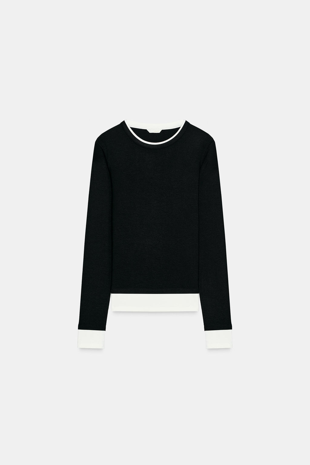 DOUBLE CONTRAST T-SHIRT - Zara фото 5