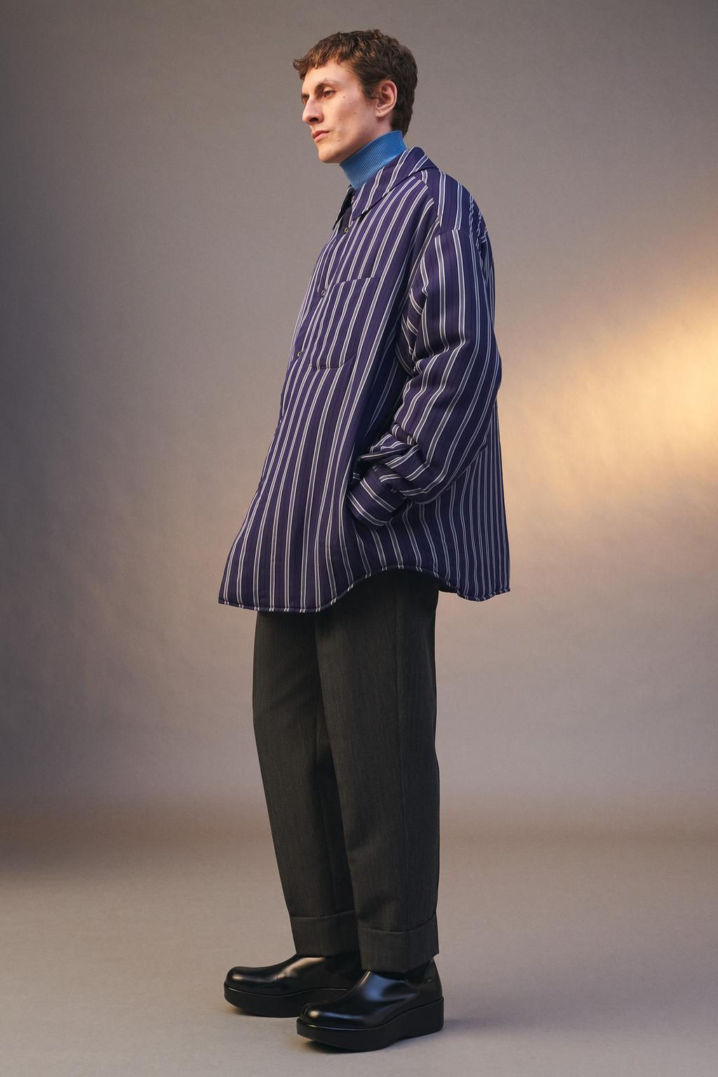 LIMITED EDITION STRIPED OVERSIZE OVERSHIRT - Zara фото 2