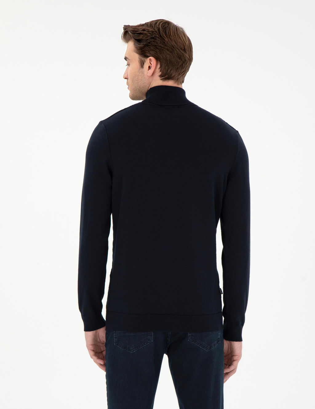 Lacivert Slim Fit Kazak