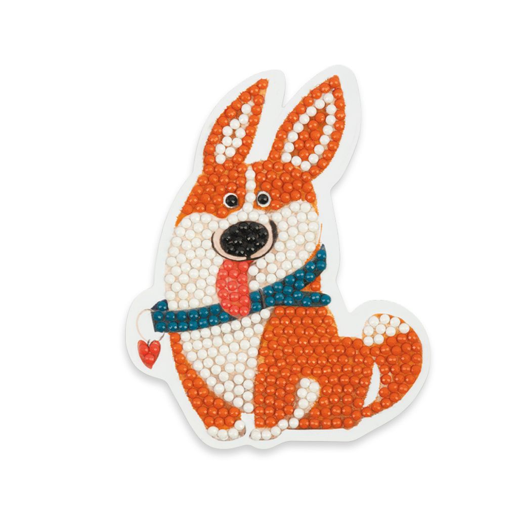 Кристальная (алмазная) мозаика ФРЕЯ ALVM-073 магнит Корги-озорник 8 х 10 см