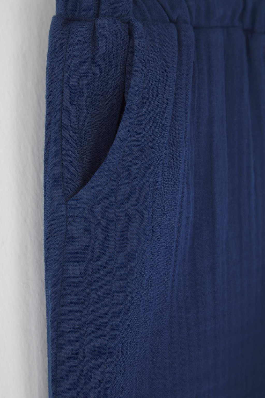 Lacivert Erkek Cocuk %100 Pamuk Basic Beli Lastikli Muslin Dokuma Sort & Bermuda TKDSS25SR00032 - Trendyolmilla фото 3